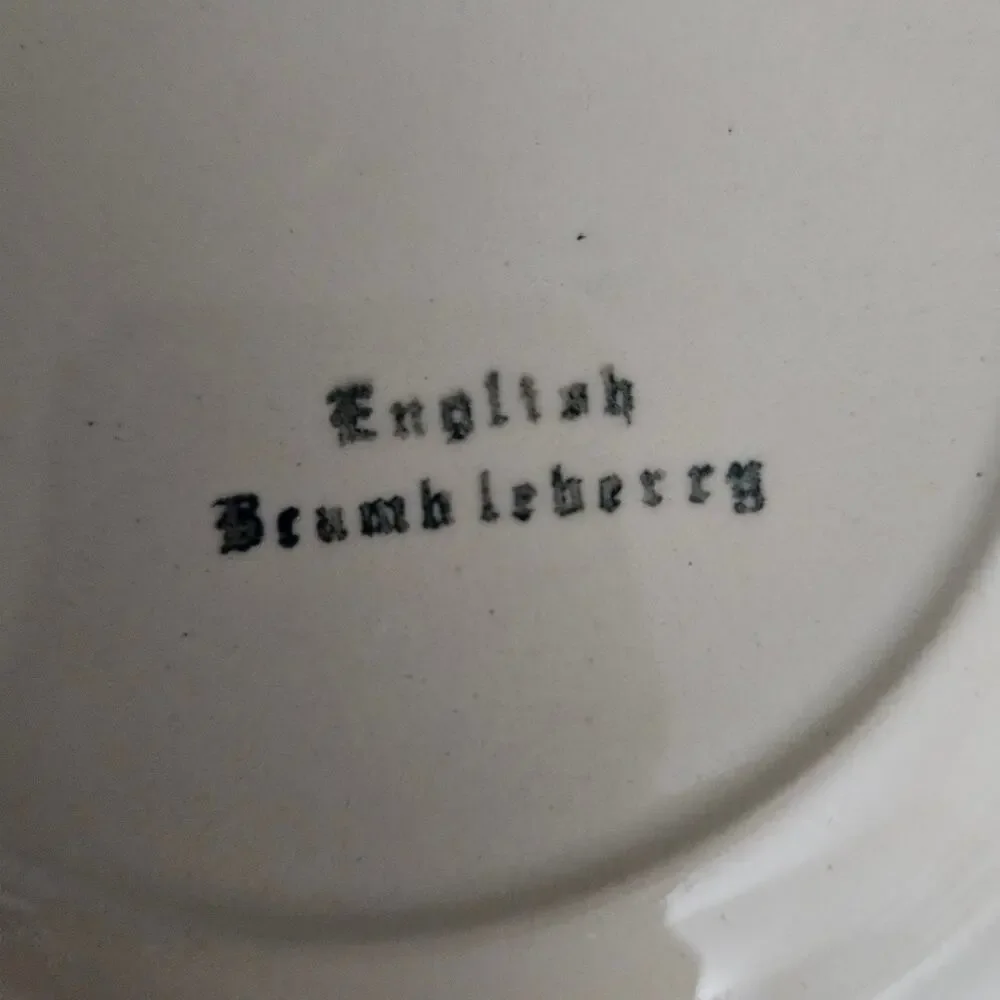 English Brambleberry Dessert Plates Set of 4 Embossed Floral Ironstone England